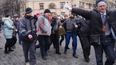 Steaming hot water floods the streets of Russian cities, leaving tens of thousands of people without heat.